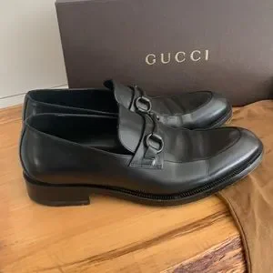 Gucci | Shoes | Mens Gucci Matte Black Loafers Dresss Shoes 